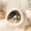Cat bed soft warm pink rabbit design non-slip bottom 1