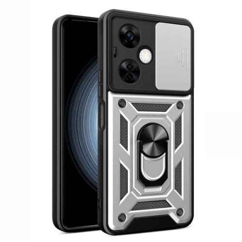OnePlus Nord CE 3 Lite 5G cover with cam shield ring silver