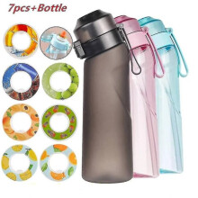 Flavored Water Bottle with 7 Pods 650ml Frosted Black