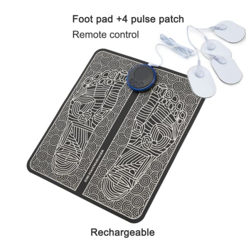 EMS Foot Massager Pad with Acupoint Stimulation and 4 Pulse
