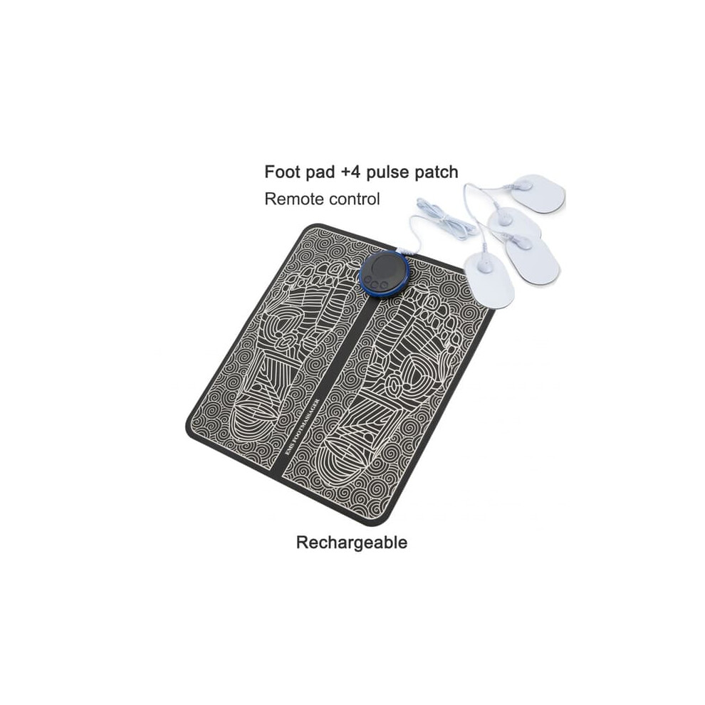 EMS Foot Massager Pad with Acupoint Stimulation and 4 Pulse