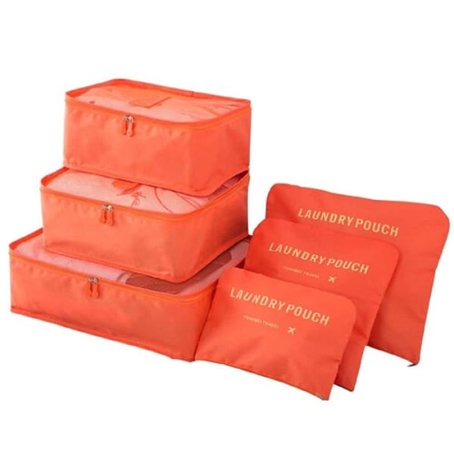 Luggage Organizer Set Orange 3-Piece