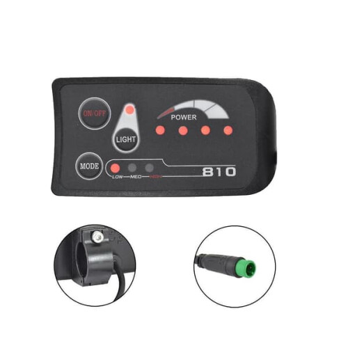 S810 e-bike meter LED display 36V IP65 5-pin