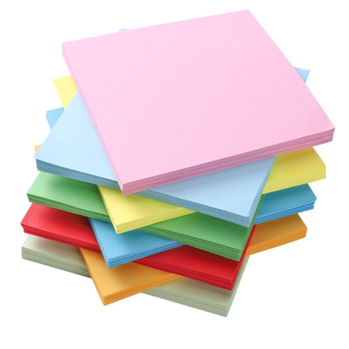 500 Pcs Construction Paper Assorted Colors Folding 1