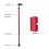 Walking Cane Adjustable for Elderly Safety Red 7