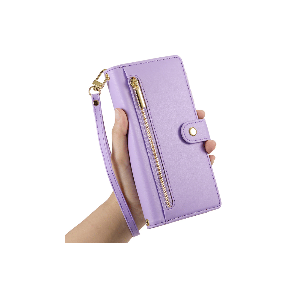 Mobile Wallet For Iphone 16 Holds Phone And Cards Purple 962029603887