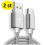 iPhone-compatible charging cable silver 2 pcs 2m 1