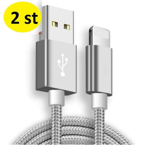 iPhone-compatible charging cable silver 2 pcs 2m