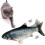 Interactive cat toy splashing fish grey 1