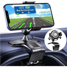 Soporte para teléfono móvil de coche, giratorio 360, soporte multifuncional para teléfono móvil de salpicadero, apto para teléfonos de 4 a 7