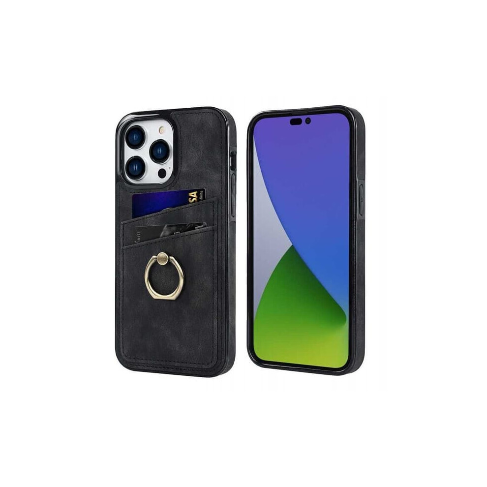 Iphone 15 Pro Case With Card Holder Retro Black 962029595885