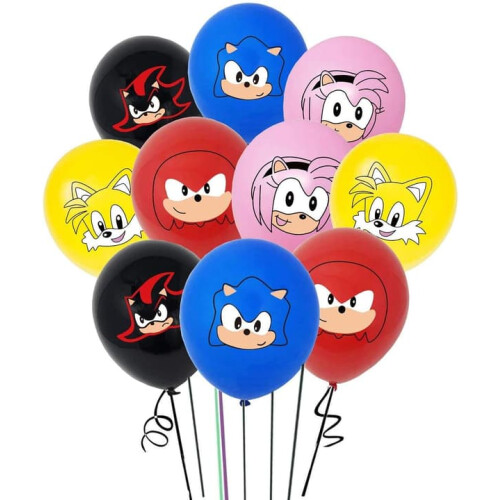Sonic the Hedgehog balloons latex 60 pcs