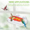 Window Hummingbird Feeder Red Plastic 2 pcs 5