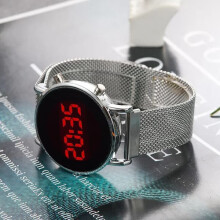 Rose Gold LED Digital Watch for Women Stainless Steel