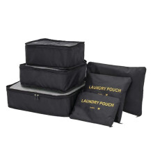 Luggage Organizer Set Black 3-Piece