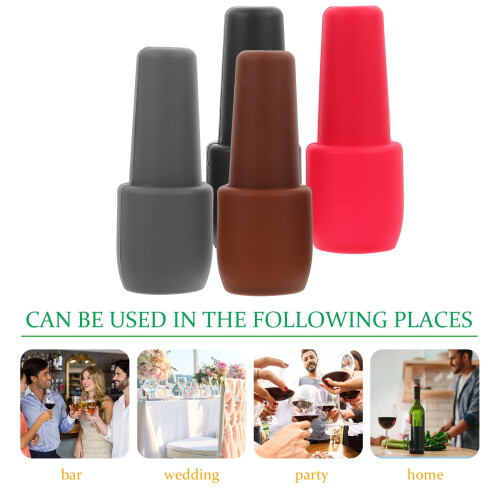 Bouchon de vin en silicone réutilisable à double joint 1