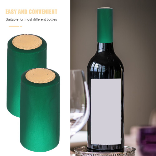 Capsules thermorétractables dorées pour bouteilles de vin (60 pièces) 2