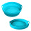 Silicone Air Fryer Baking Pan Round Blue Folding 1