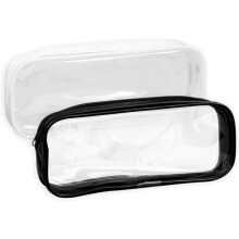 Clear PVC pencil bag waterproof zipper 1 piece