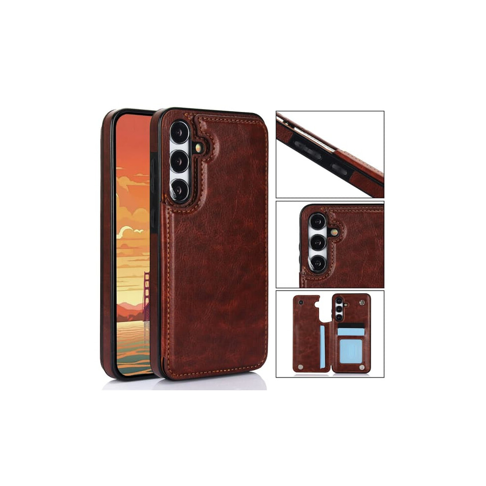Samsung Galaxy S24 Case With Wallet Slot Brown 962029601586
