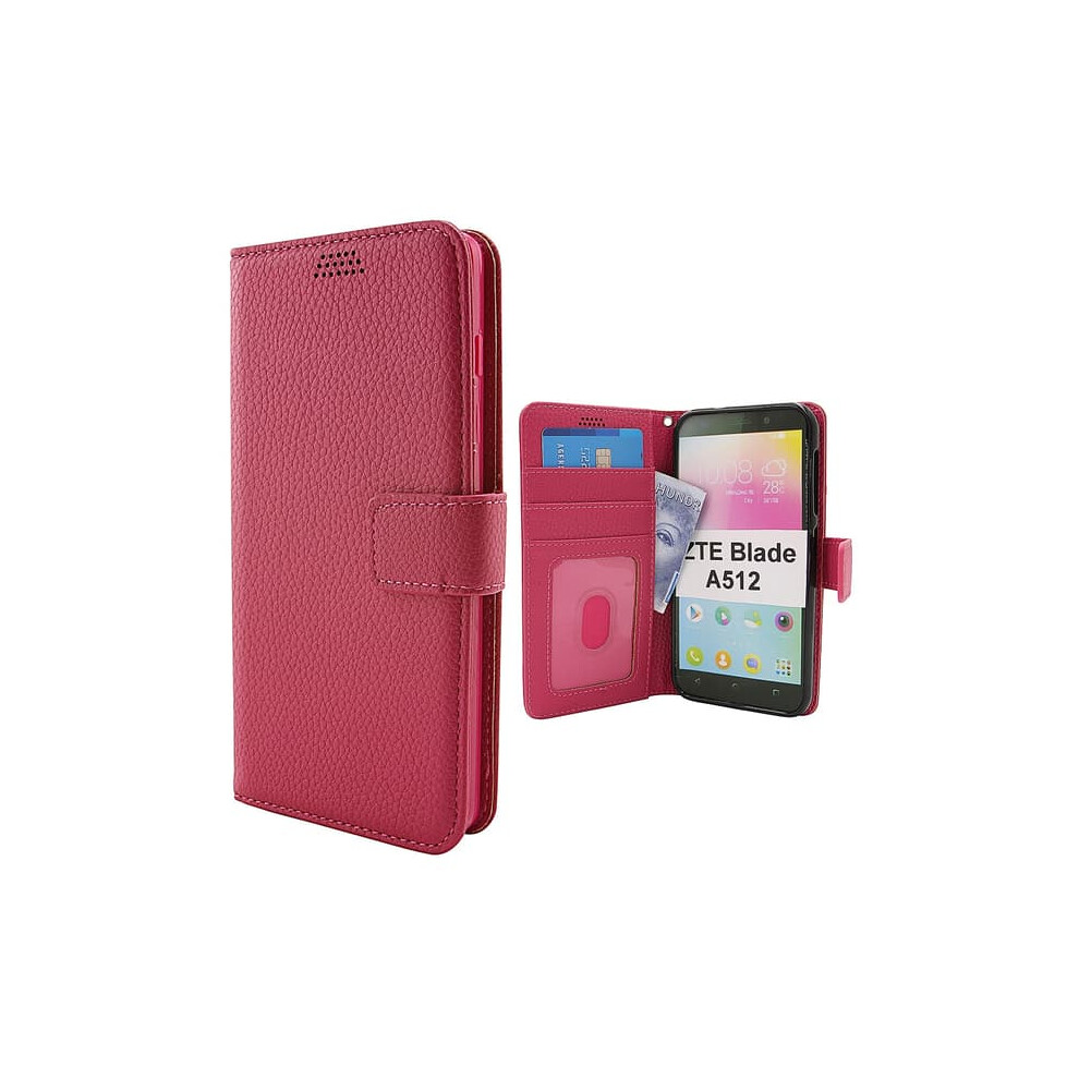Zte Blade A512 Wallet Stand Case Hot Pink 962029598602