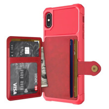 iPhone XS Max red case with card slot