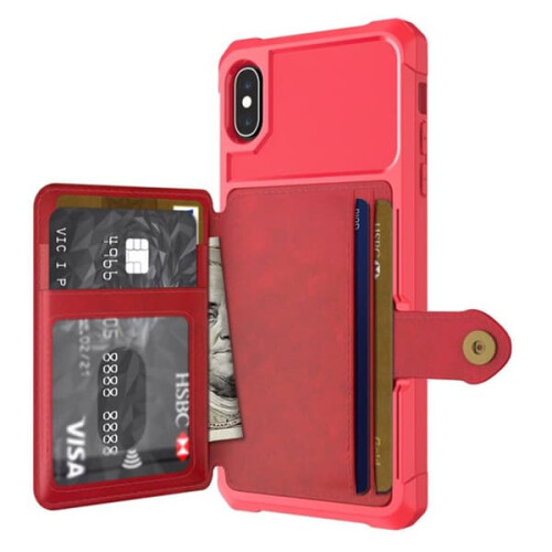 iPhone XS Max red case with card slot