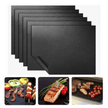 Grill Mat Non-Stick 40x33 cm Black 6-Pack