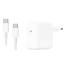 Oplader voor MacBook, compatibel met iPad en iPhone, 30W met USB-C-kabel