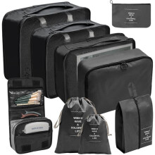Packing Cubes Travel Organizers Black Set