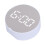 Digital Mirror Clock White Round LED Display 12-inch 1