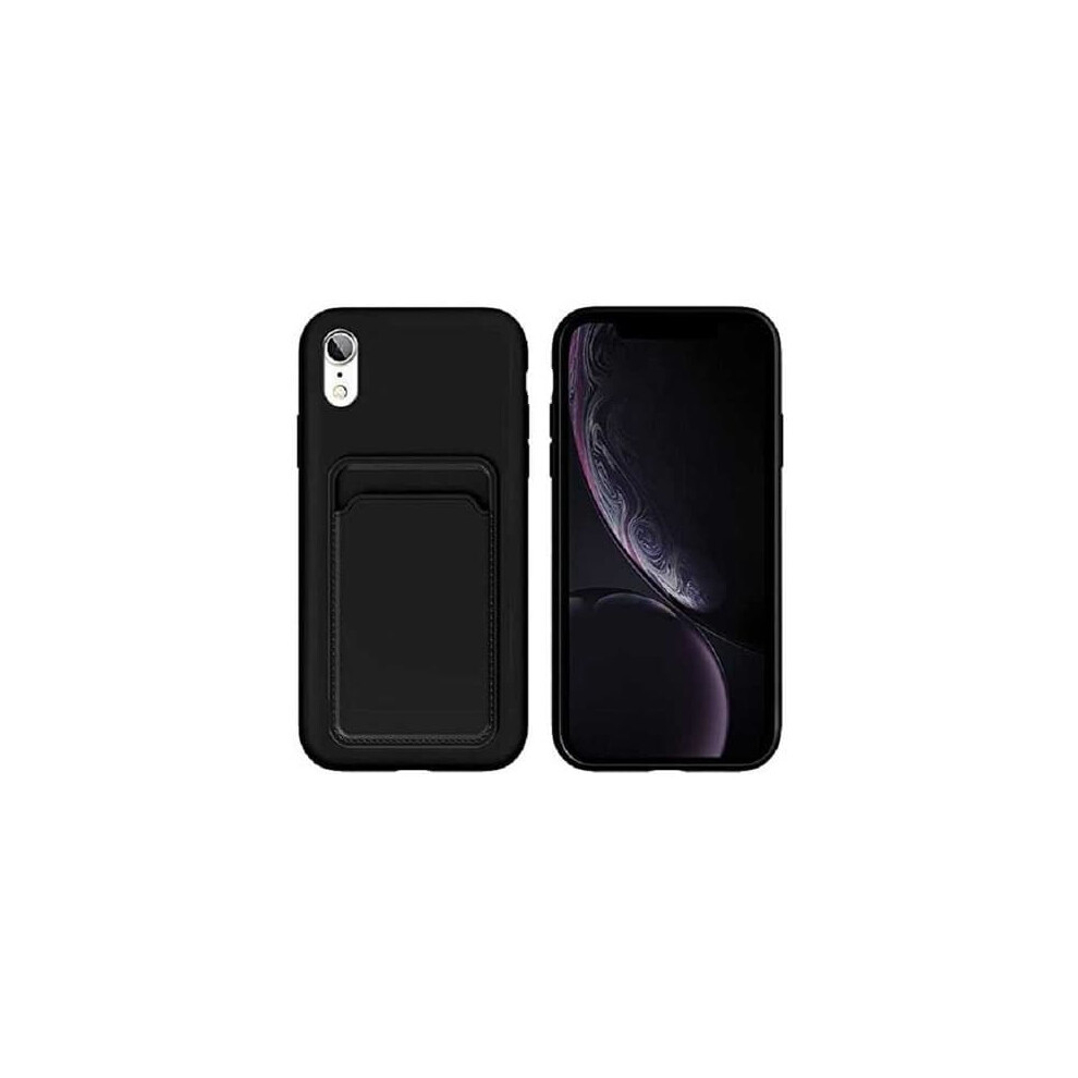 Iphone Xr Shockproof Rubber Case With Card Slot Liquid Navy Blue 962029622420