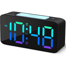 Alarm Clock for Deep Sleepers Digital 7-Color Night Light