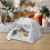 Cat Bed with Removable Pillow 2-in-1 Cat House 6