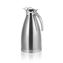 Ibric izolat Viccilley, din oțel inoxidabil, pentru cafea, ceai, cu perete dublu, izolat în vid, sticlă cu apă caldă (2L-argintiu)