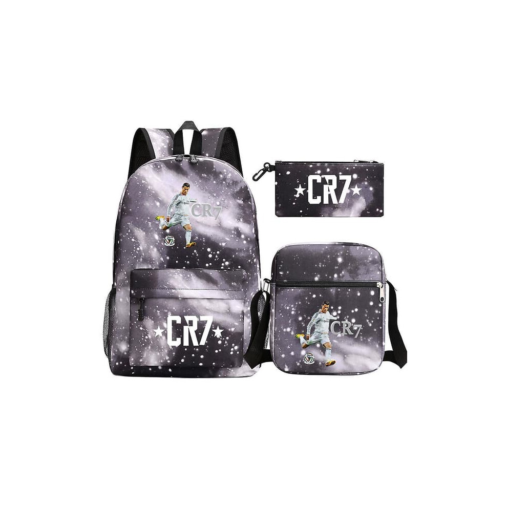 Football Ronaldo CR7 Backpack Set - High Quality, 4 Pieces