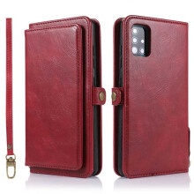 Samsung Galaxy A51 wallet case red 2-in-1