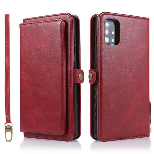 Samsung Galaxy A51 wallet case red 2-in-1