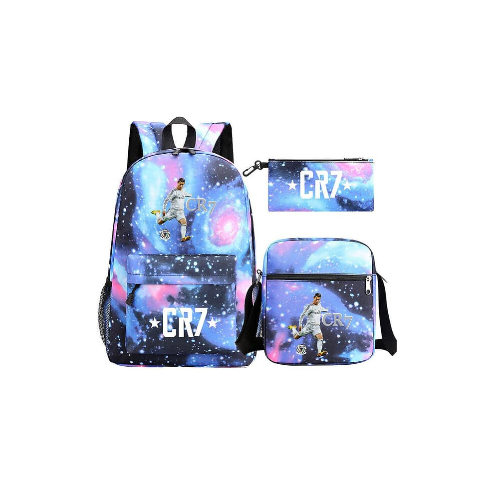 Football Ronaldo CR7 Backpack Set – High-Quality Laptop