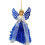 Blue Victorian feather angel Christmas ornament 2