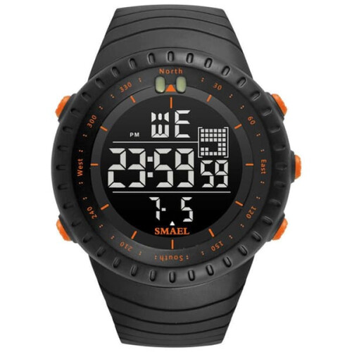 LED digital wristwatch orange 1 piece