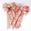 Christmas Tree Topper Bow Red Stripe 18 Inch 5