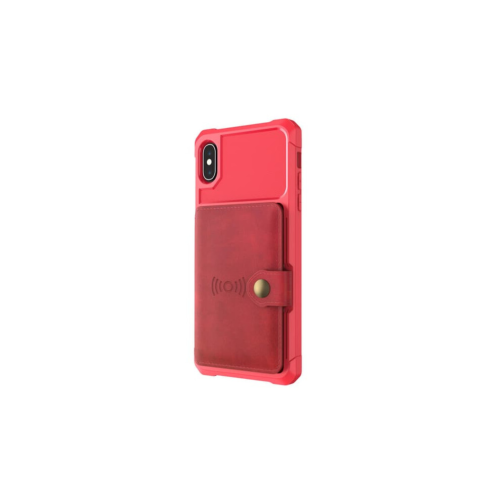 Protective Case With Card Slot For Iphone Xs Max Red 962029619642