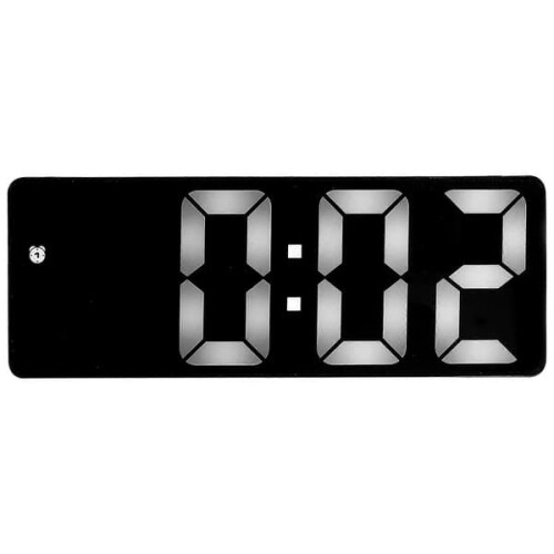 Modern Digital Alarm Clock with Large Display Black