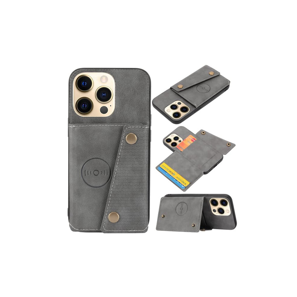 Iphone 16 Pro Max Case With Card Holder Grey 962029280743
