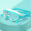 Children's swimming goggles green and white 1