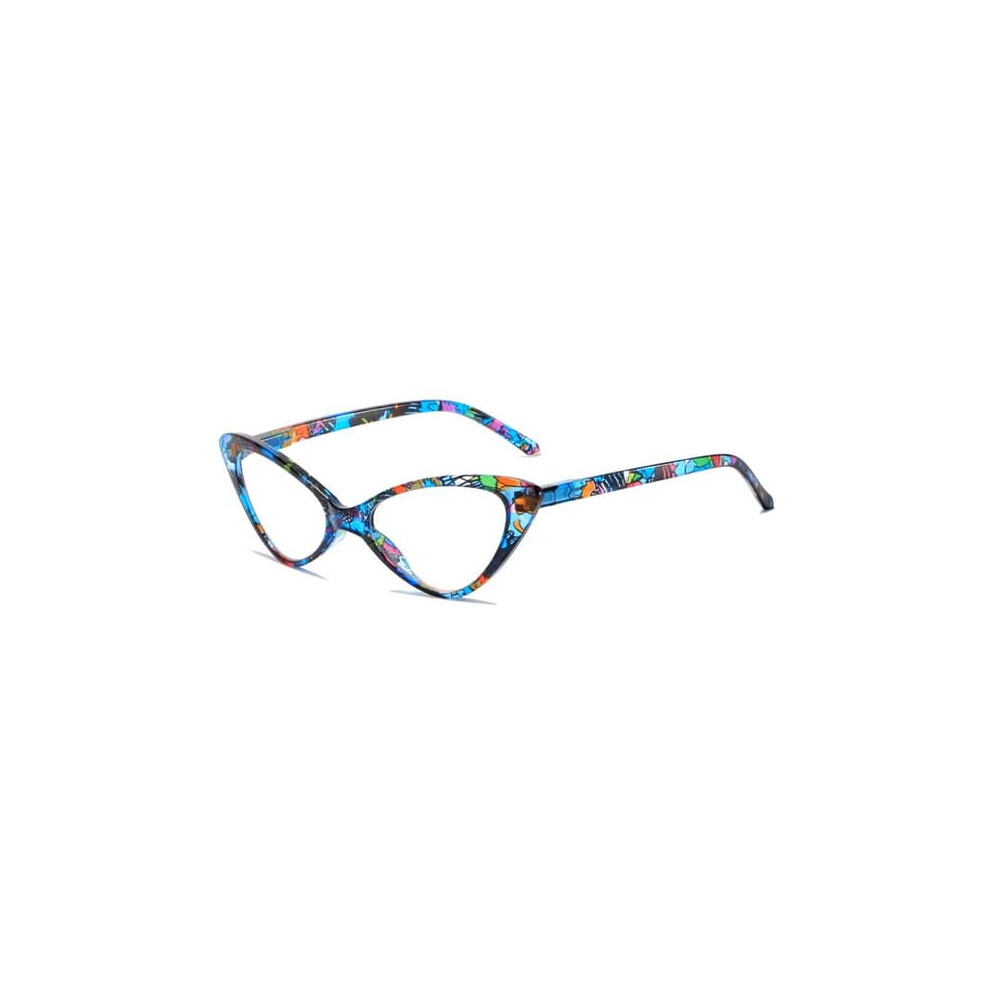 Anti- Reading Glasses Round Strength 400 Light/Blue 962125790993