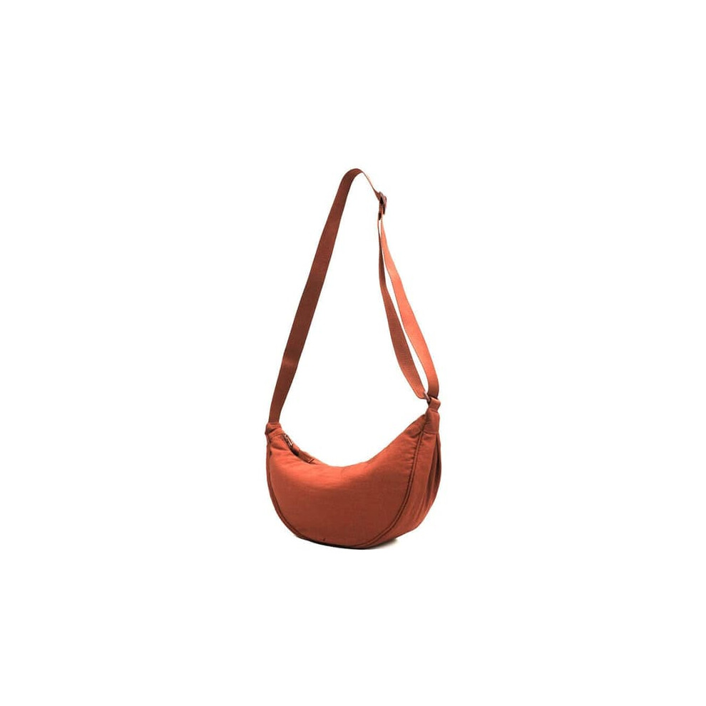 Nylon Crescent Crossbody Bag Small Lightweight Orange 962125790429