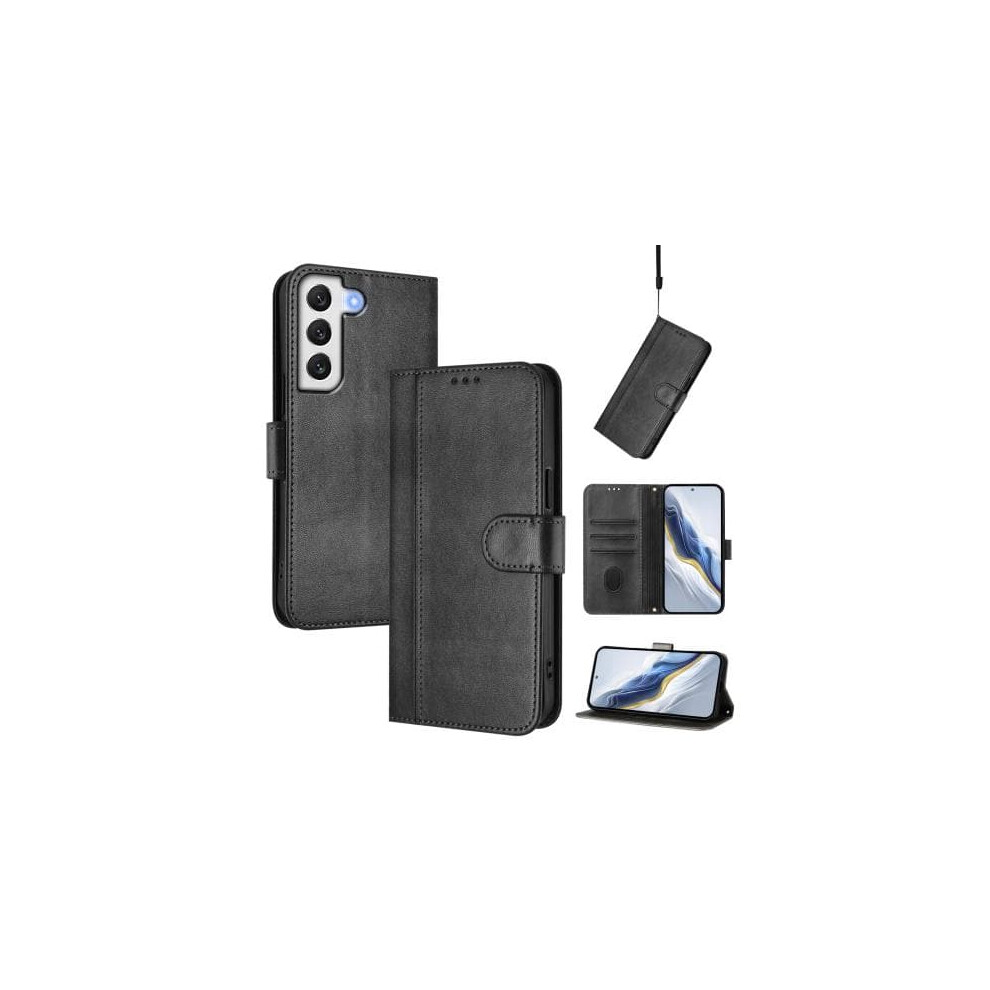 Samsung Galaxy S22 5G Case Retro Leather Black 962029269786