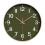 Modern Silent Wall Clock with 3D Numbers 8 Inch Dark Green 1